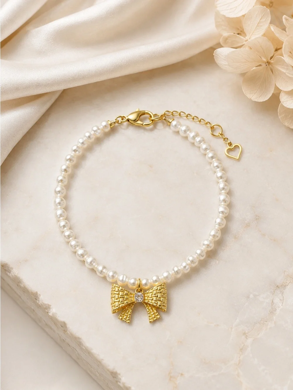 Kate Spade Wrapped in a Bow Pearl Charm Bracelet